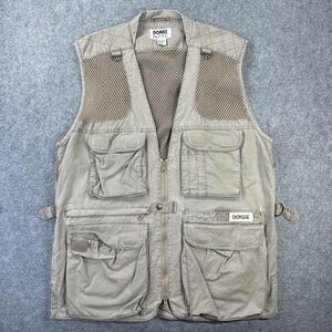 Domke PhoTOGS Vest Mens Large Beige Cotton Mesh Photographer Travel Pockets